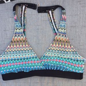 unique and fun printed bikini top!